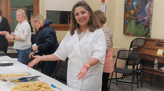 Cooking at the Floral Park Library in New York