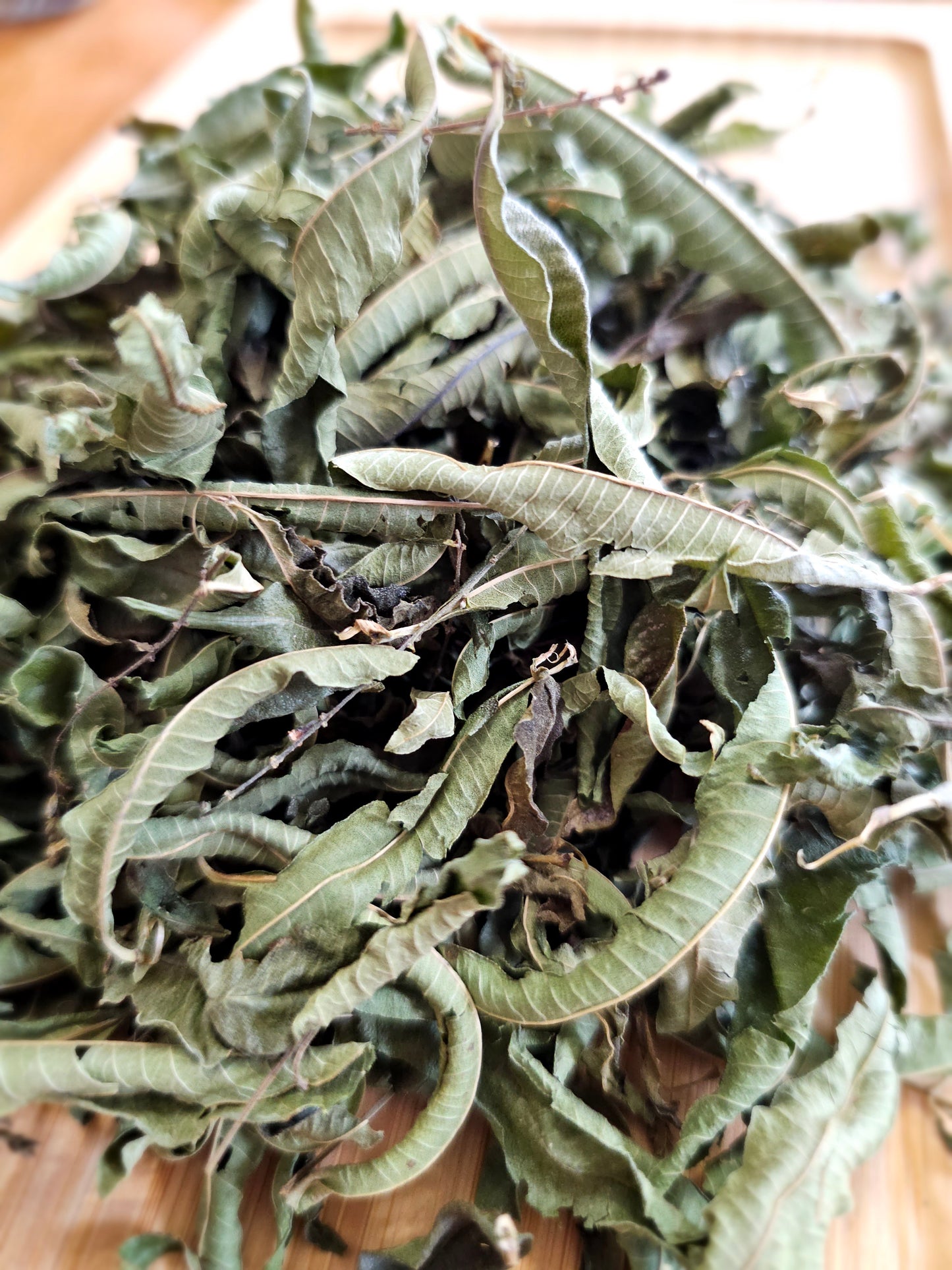 Loose leaf lemon verbena tea leaves