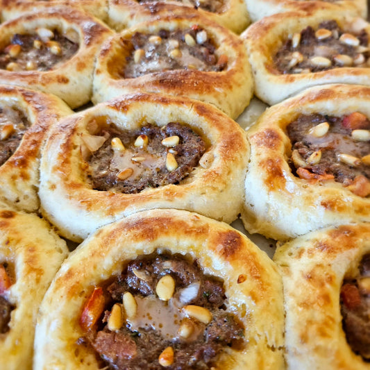 Sfeeha el lahm meat pies baked fresh