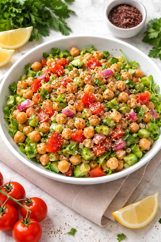 Home made chickpea salad