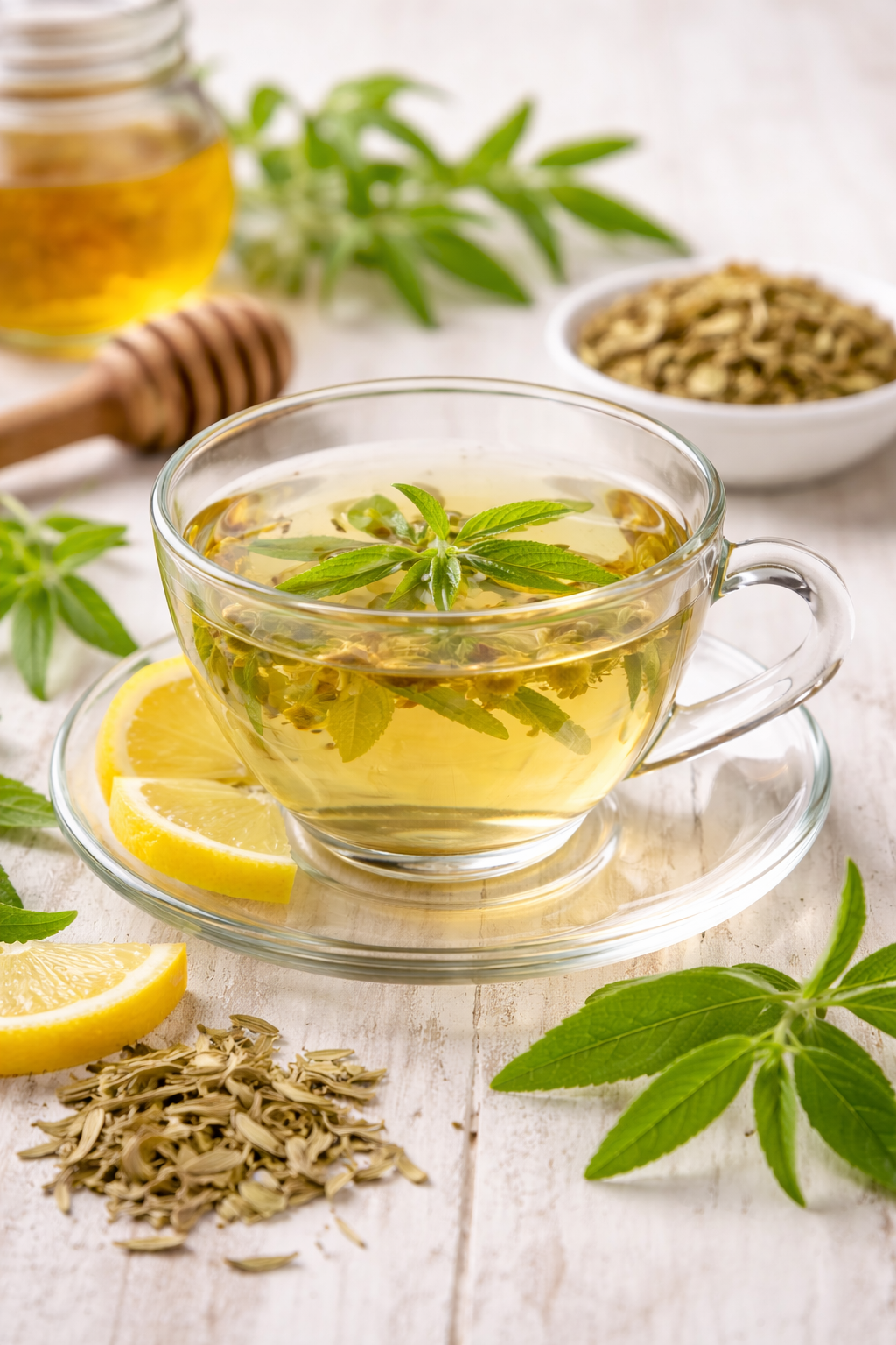 Loose leaf lemon verbena tea leaves