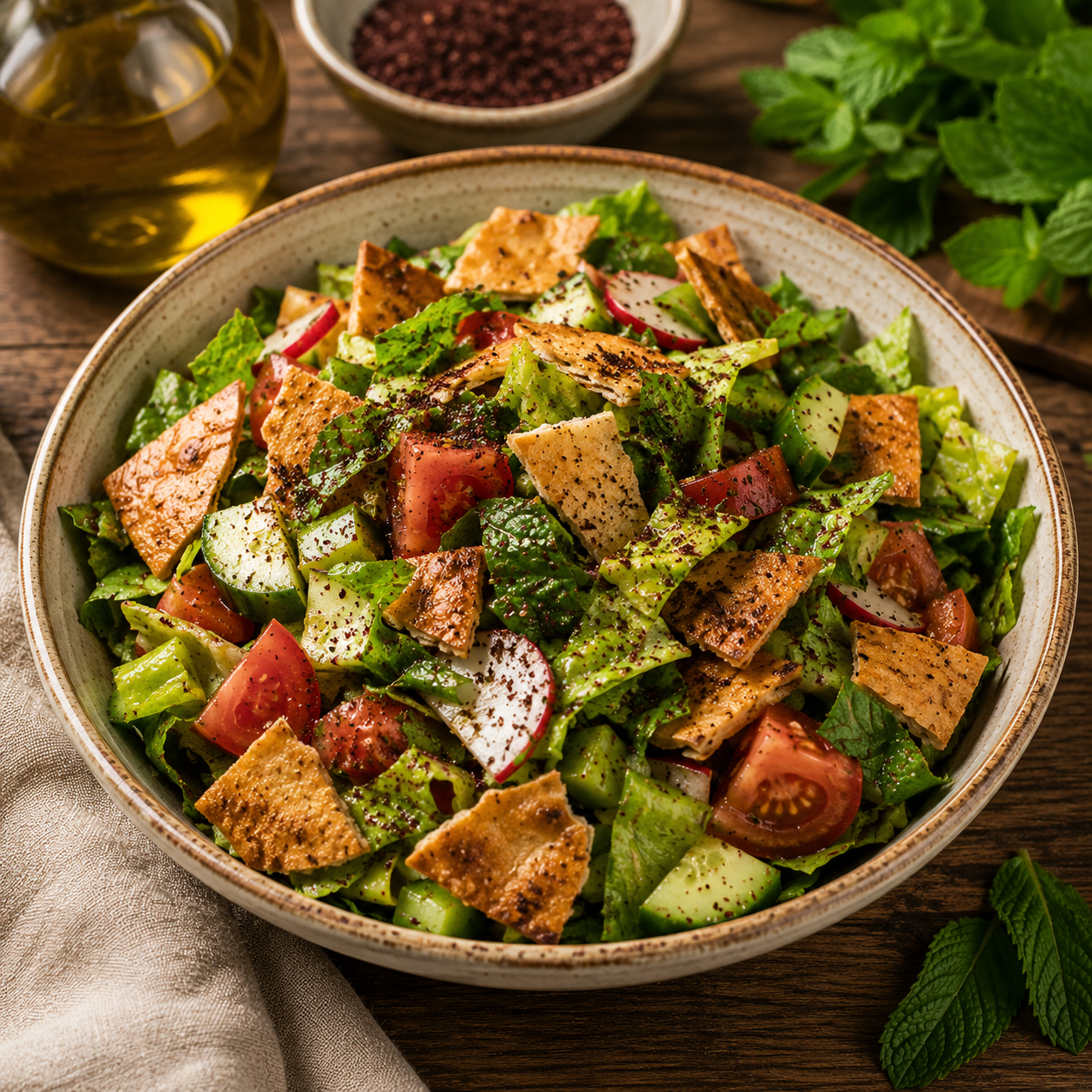 Fattoush salad 8 oz - Local Pickup or Delivery Only 11788