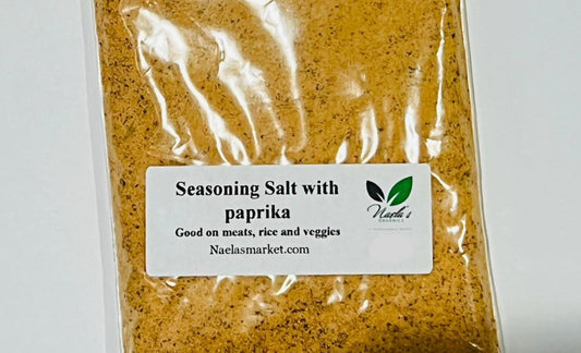 Seasoning salt with paprika