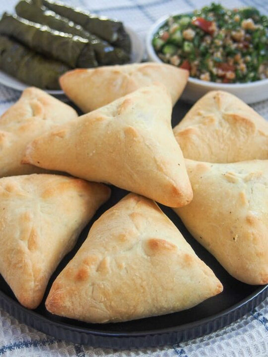 Traditional keshek fatayer pies